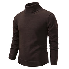 Men's Thick Velvet Turtleneck Sweater for Autumn/Winter