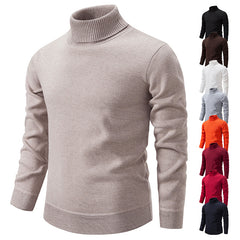 Men's Thick Velvet Turtleneck Sweater for Autumn/Winter