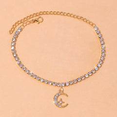 Star Moon Novelty Personality Anklet
