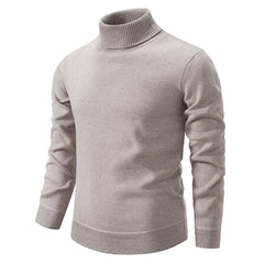Men's Thick Velvet Turtleneck Sweater for Autumn/Winter