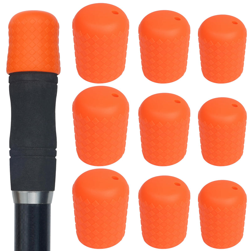 SILANON Fishing Rod Butt Cushion Fishing Rod Seat Cushions Silicon Fishing Rod Butt Cap End Fishing Rod Protector Fishing Pole Holder Accessory for Fishing Rod Seat Orange