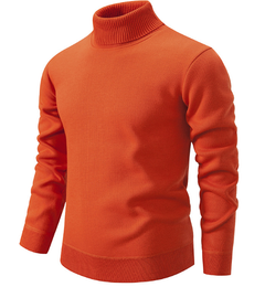 Men's Thick Velvet Turtleneck Sweater for Autumn/Winter