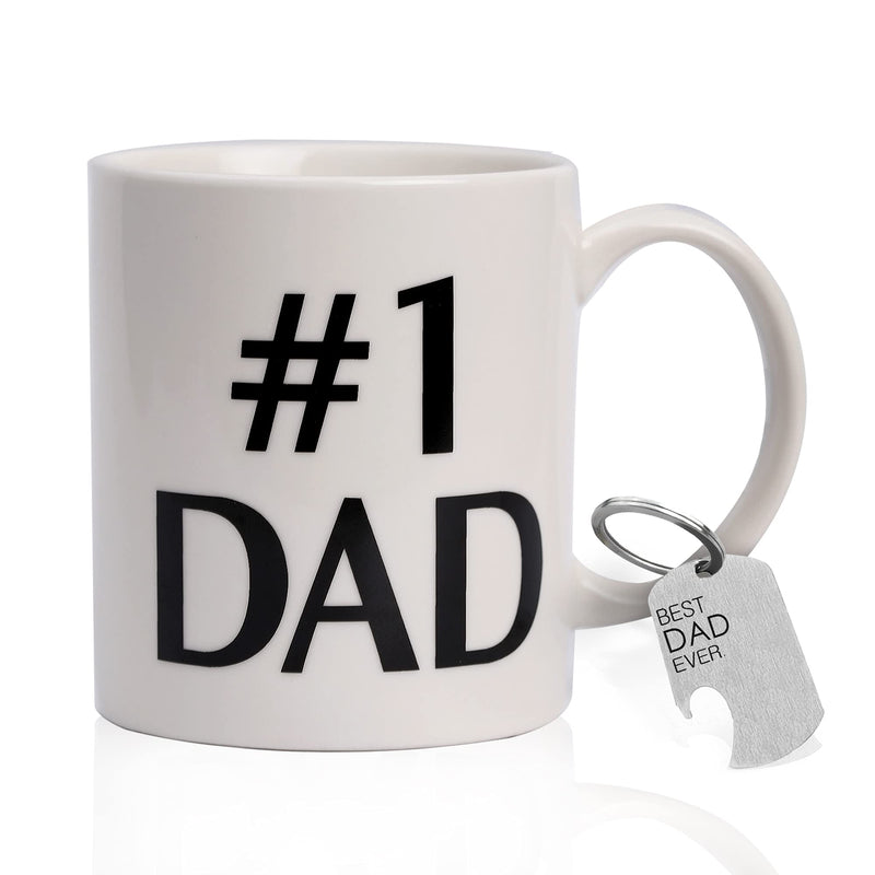Zenply Best Dad Mug Dad Coffee Mug 11 oz Funny Coffee Mugs Novelty Dad Christmas Gifts for Dad Birthday Presents for Dad Papa Husband Grandpa From Daughter Son Wife Printed on Both Sides