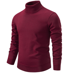 Men's Thick Velvet Turtleneck Sweater for Autumn/Winter