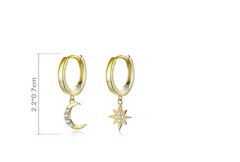 Star and Moon Earrings SCE785