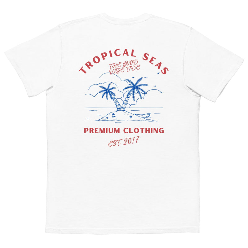 Tropical 4th of July Pocket T-shirt