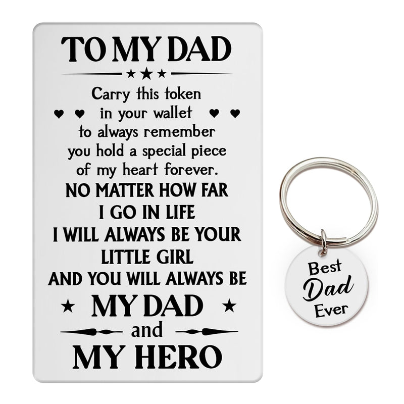 Hyturtle Dad Wallet Card From Daughter Unique Birthday Gifts for Dad - To My Dad - Dad Gifts From Daughter Fathers Day Gift from Daughter Meaningful Dad Gifts For Christmas New Dad Keepsake