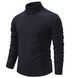 Men's Thick Velvet Turtleneck Sweater for Autumn/Winter