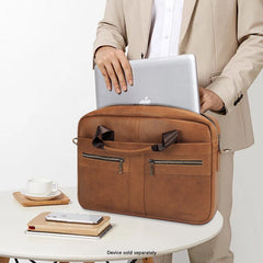 Genuine Leather Business Bag Briefcase - Laptops up to 16-inch