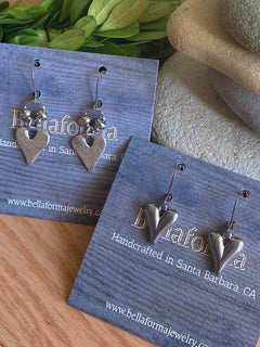 SILVER HEART EARRINGS