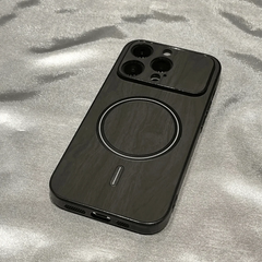 Luxury Wood Grain Magsafe Shockproof iPhone Case