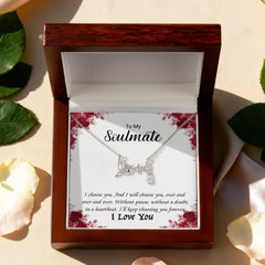 To My Soulmate -I love you! Love Necklace