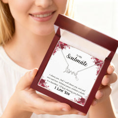 To My Soulmate -I love you! Love Necklace