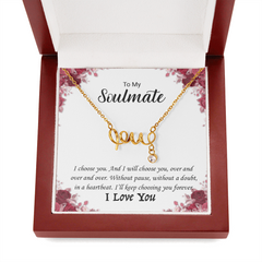 To My Soulmate -I love you! Love Necklace