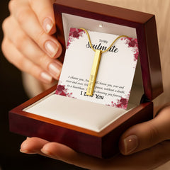 Personalized Engraved on 4 sides, I love you!