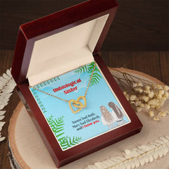 Best Friends - Interlocking Hearts Necklace Message can be personalized