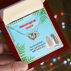 Best Friends - Interlocking Hearts Necklace Message can be personalized