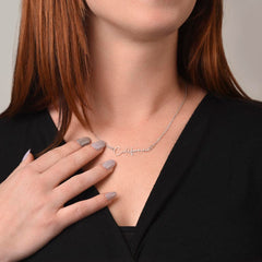 I am over the Moon for you!! Name Necklace, Word Necklace