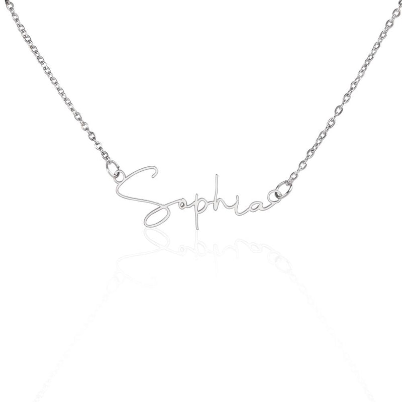 Signature Dainty Name Necklace Gift for her, Mom, daughter, birthday, holiday, Christmas