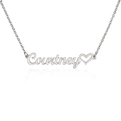 Heart Style Name Necklace for her, dainty gift for Mom, birthday, holiday, Christmas, Valentine's Day