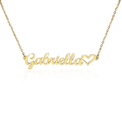Heart Style Name Necklace for her, dainty gift for Mom, birthday, holiday, Christmas, Valentine's Day