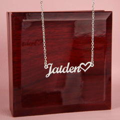 Heart Style Name Necklace for her, dainty gift for Mom, birthday, holiday, Christmas, Valentine's Day