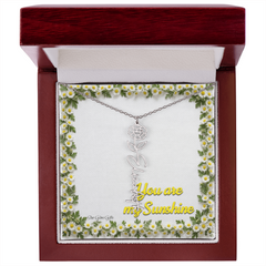 You are my sunshine. Name flower necklace.