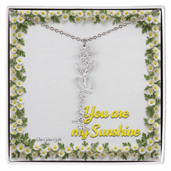 You are my sunshine. Name flower necklace.