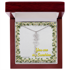 You are my sunshine. Name flower necklace.