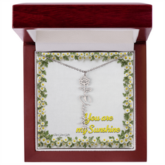 You are my sunshine. Name flower necklace.
