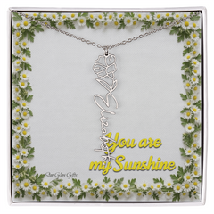You are my sunshine. Name flower necklace.