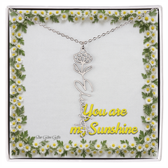 You are my sunshine. Name flower necklace.