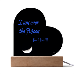 Heart Plaque "I am over the Moon for you"