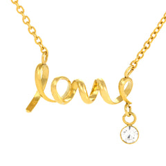 To My Soulmate -I love you! Love Necklace