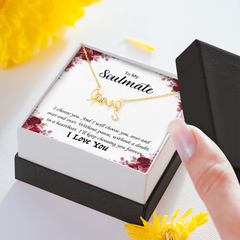 To My Soulmate -I love you! Love Necklace