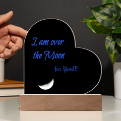 Heart Plaque "I am over the Moon for you"