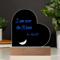 Heart Plaque "I am over the Moon for you"