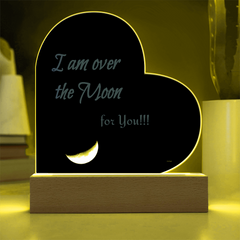 Heart Plaque "I am over the Moon for you"