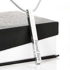 Personalized Engraved on 4 sides, I love you!
