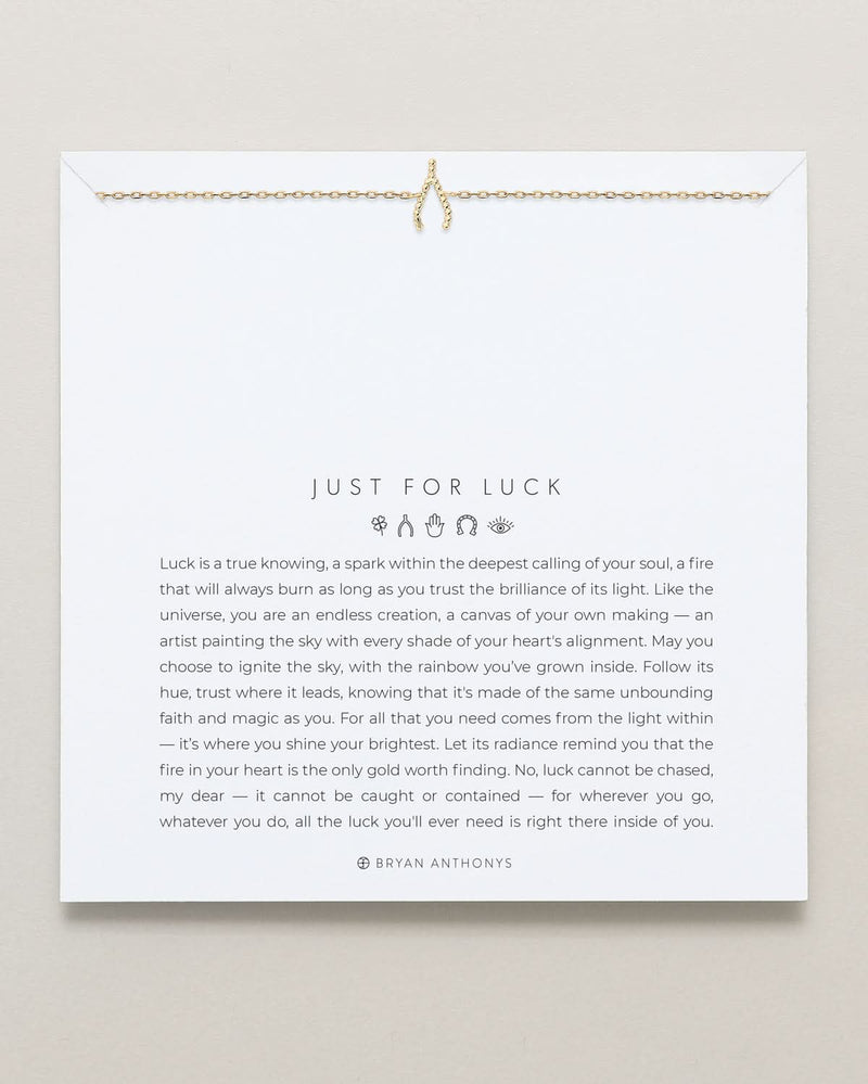 Just For Luck Wishbone Bracelet