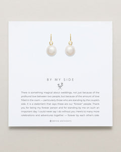 By My Side Pearl Drop Earrings