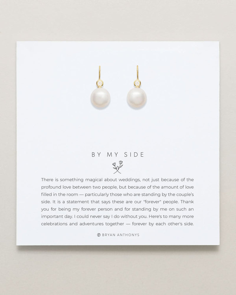 By My Side Pearl Drop Earrings