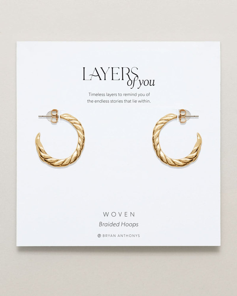 Woven Braided Hoop Earrings