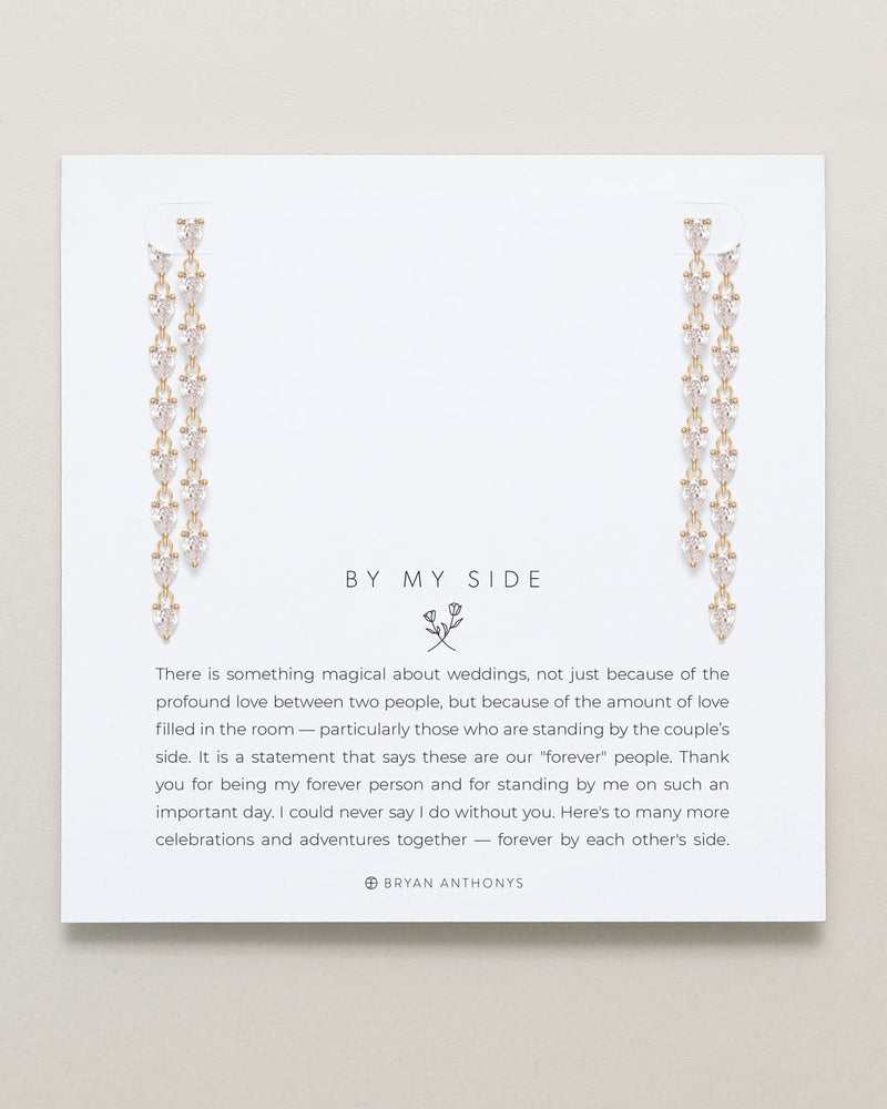 By My Side Pear Cut Chandelier Earrings