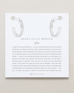 Beautifully Broken Baguette Midi Hoop Earrings