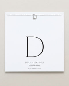 Just For You Initial Necklace — D