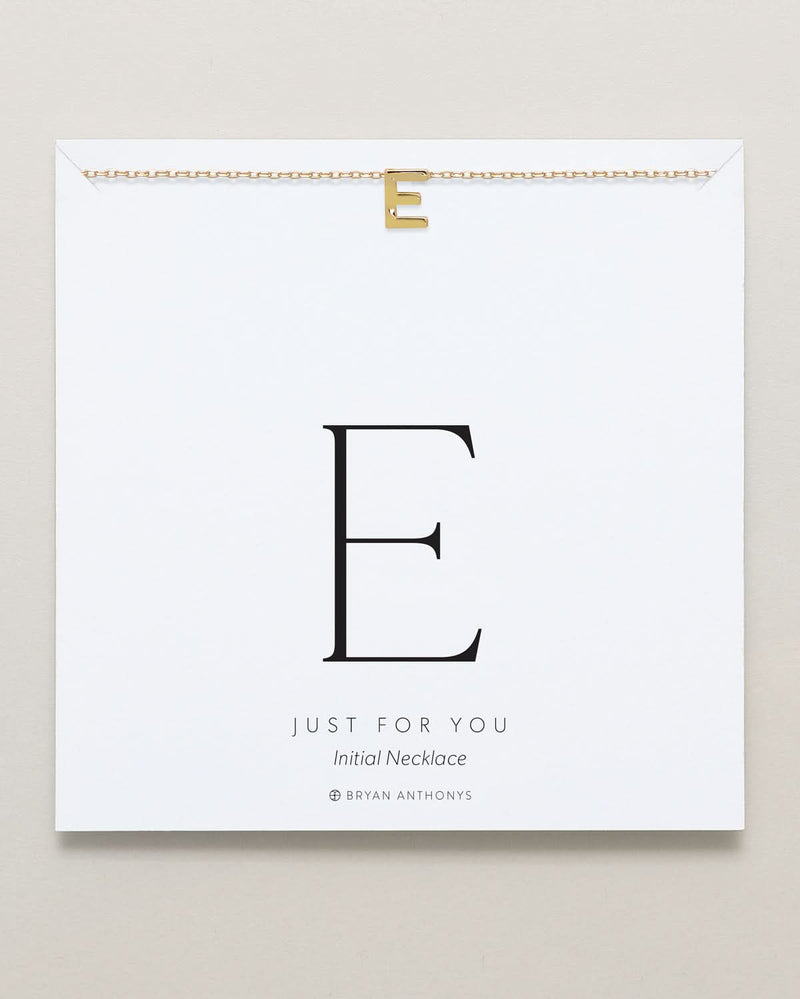 Just For You Initial Necklace — E