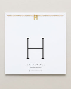 Just For You Initial Necklace — H