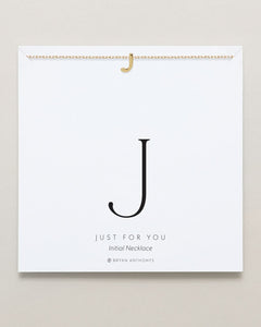 Just For You Initial Necklace — J