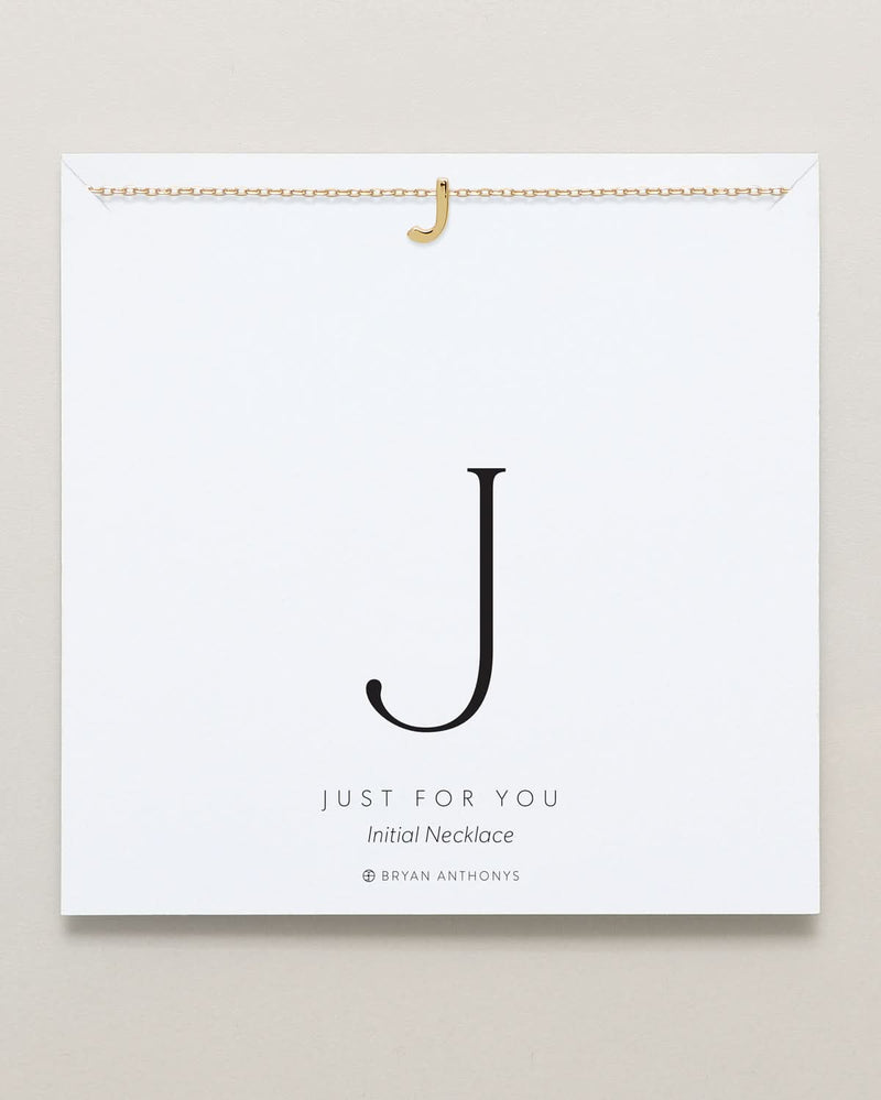 Just For You Initial Necklace — J